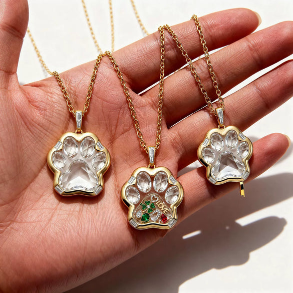 Wholesale Unisex Cat Claw Zircon Opening And Closing Pendant Light Luxury Style Copper 14K Gold Plated Jewelry