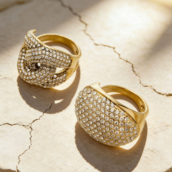 Wholesale Unisex Cold Style Geometric Electroplated Stainless Steel Eggshaped Ring Accessories