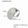 Wholesale Unisex Cold Style Geometric Electroplated Stainless Steel Eggshaped Ring Accessories