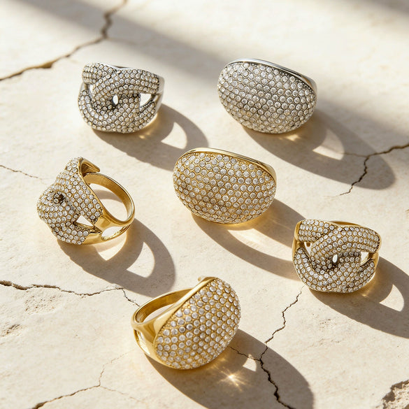 Wholesale Unisex Cold Style Geometric Electroplated Stainless Steel Eggshaped Ring Accessories