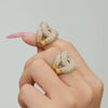 Wholesale Unisex Cold Style Geometric Electroplated Stainless Steel Eggshaped Ring Accessories