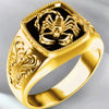 Wholesale Unisex Copper Electroplated Ring With Geometric And Animal Patterns Maillard Style Jewelry