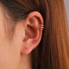 Wholesale Unisex Copper Geometric Multilayer Ear Clip Without Ear Holes Electroplated