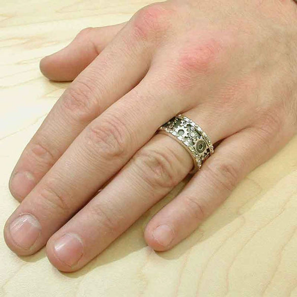 Wholesale Unisex Copper Ring With Geometric Pattern And Sculpture Design