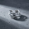 Wholesale Unisex Copper Silver Plated Electroplated Geometric Minimalist Cross Ring