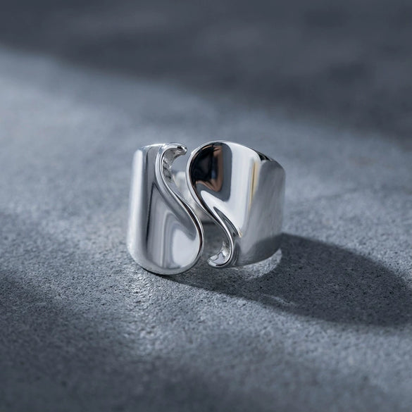 Wholesale Unisex Copper Silver Plated Electroplated Geometric Minimalist Cross Ring