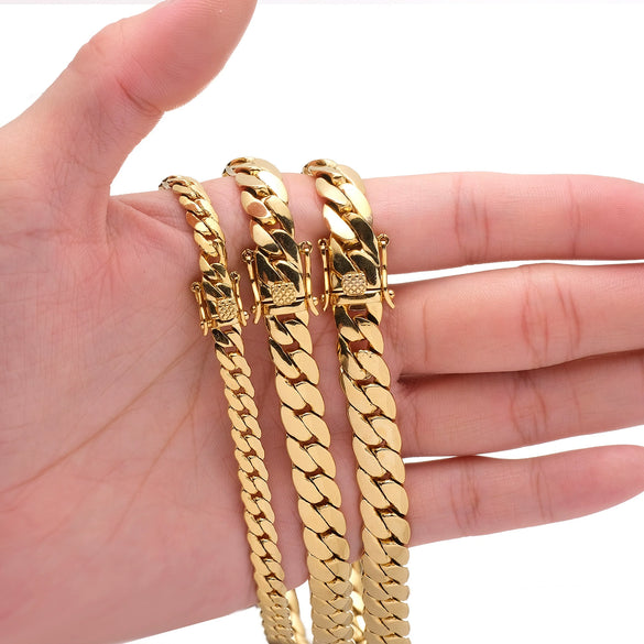 Wholesale Unisex Copper Vervain Chain Necklace Bracelet With Geometric Pattern And Electroplating Treatment