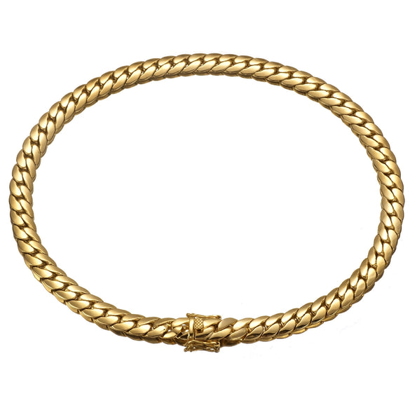 Wholesale Unisex Copper Vervain Chain Necklace Bracelet With Geometric Pattern And Electroplating Treatment
