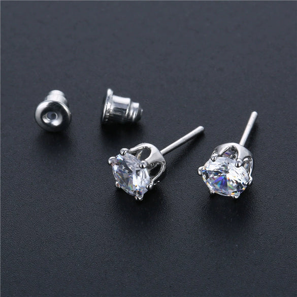 Wholesale Unisex Copper Zirconia Drop Shape Geometric Earrings