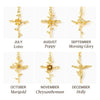 Wholesale Unisex Cross Birth Flower Necklace With Ochain Copper And Titanium Steel Electroplated