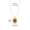 Wholesale Unisex Cross Chain Necklace With Gold Electroplated Stainless Steel Pendant And Tiger Eye Stone