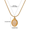 Wholesale Unisex Cross Chain Necklace With Gold Electroplated Stainless Steel Pendant And Tiger Eye Stone