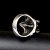 Wholesale Unisex Cross Drop Glue Titanium Steel Ring With Geometric Pattern And Electroplating Treatment