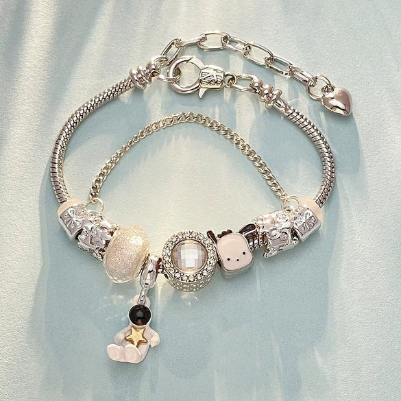 Wholesale Unisex Cute Cartoon Animal Zodiac Zinc Alloy Electroplated Bracelet For Children