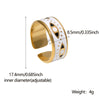Wholesale Unisex Devil's Eye Titanium Steel Open Ring With Eye Oil Dripping Nonfading Electroplated