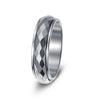 Wholesale Unisex Diamondshaped Rotatable Stressrelief Titanium Steel Ring With Geometric Design And Electroplating