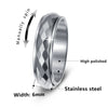 Wholesale Unisex Diamondshaped Rotatable Stressrelief Titanium Steel Ring With Geometric Design And Electroplating