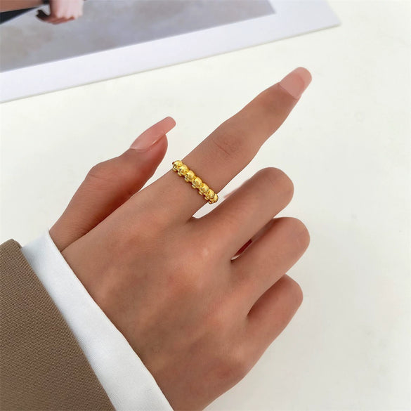 Wholesale Unisex Distressed Copper Skull Ring With Retro And Exaggerated Design