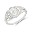 Wholesale Unisex Drop Shape Electroplated S925 Sterling Silver Ring