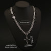 Wholesale Unisex Electroplated Cross Cuban Chain Necklace Made Of Titanium Steel In Boyfriend Style