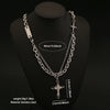 Wholesale Unisex Electroplated Cross Cuban Chain Necklace Made Of Titanium Steel In Boyfriend Style