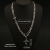 Wholesale Unisex Electroplated Cross Cuban Chain Necklace Made Of Titanium Steel In Boyfriend Style