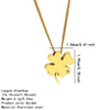 Wholesale Unisex Electroplated Geometric Fourleaf Clover Stainless Steel Necklace Light Luxury Style