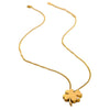 Wholesale Unisex Electroplated Geometric Fourleaf Clover Stainless Steel Necklace Light Luxury Style