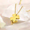 Wholesale Unisex Electroplated Geometric Fourleaf Clover Stainless Steel Necklace Light Luxury Style
