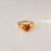 Wholesale Unisex Electroplated Geometric Natural Stone Stainless Steel Ring Hand Jewelry