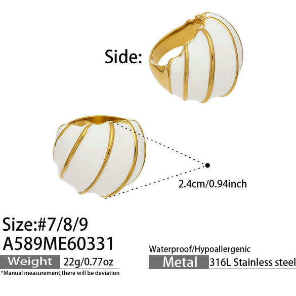 Wholesale Unisex Electroplated Geometric Stainless Steel Flower Zircon Ring With Light Luxury Style