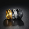 Wholesale Unisex Electroplated Sand Gold Stainless Steel Ring