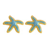 Wholesale Unisex Electroplated Stainless Steel Animal Starfish Oil Drip Earrings