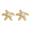 Wholesale Unisex Electroplated Stainless Steel Animal Starfish Oil Drip Earrings