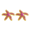 Wholesale Unisex Electroplated Stainless Steel Animal Starfish Oil Drip Earrings