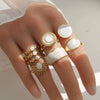 Wholesale Unisex Electroplated Titanium Steel And Stainless Steel Geometric Round Enamel Retro Opening Ring