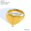 Wholesale Unisex Electroplated Titanium Steel Heart Ring Jewelry