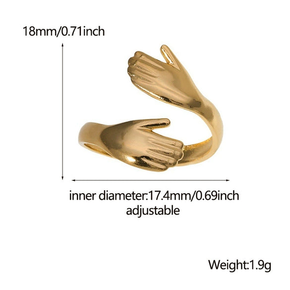 Wholesale Unisex Exaggerated Personality Hip Hop Titanium Steel Ring With Electroplating Design