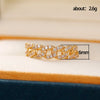 Wholesale Unisex Fashion Copper Zircon Geometric Ring