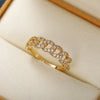 Wholesale Unisex Fashion Copper Zircon Geometric Ring