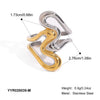 Wholesale Unisex Fashion Geometric Hollow Love Ring In Stainless Steel With Pvd Furnace Vacuum Real Gold Plating