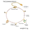 Wholesale Unisex Fashion Pearl Heart Ferris Wheel Multi Accessories Tassel Necklace Jewelry Set Made Of Titanium Steel Shell Beads Zircon And Copper With Electroplating