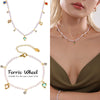 Wholesale Unisex Fashion Pearl Heart Ferris Wheel Multi Accessories Tassel Necklace Jewelry Set Made Of Titanium Steel Shell Beads Zircon And Copper With Electroplating