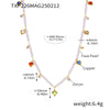 Wholesale Unisex Fashion Pearl Heart Ferris Wheel Multi Accessories Tassel Necklace Jewelry Set Made Of Titanium Steel Shell Beads Zircon And Copper With Electroplating