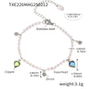 Wholesale Unisex Fashion Pearl Heart Ferris Wheel Multi Accessories Tassel Necklace Jewelry Set Made Of Titanium Steel Shell Beads Zircon And Copper With Electroplating