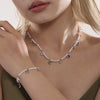 Wholesale Unisex Fashion Pearl Heart Ferris Wheel Multi Accessories Tassel Necklace Jewelry Set Made Of Titanium Steel Shell Beads Zircon And Copper With Electroplating