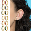 Wholesale Unisex Fashionable Light Luxury Niche Highend Sense Earrings Copper Ushape Electroplated