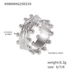 Wholesale Unisex Ferris Wheel Retro Palace Style Asymmetrical Design Jewelry Set Of Open J Ring Bracelet And Earrings In Titanium Steel And Stainless Steel Goldplated