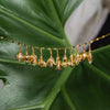 Wholesale Unisex Flower Pattern Copper Necklace With Rhinestone Pendant O Chain Gold Plated