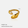 Wholesale Unisex Flower Pattern Stainless Steel Electroplated Ring With Simple Geometric Design